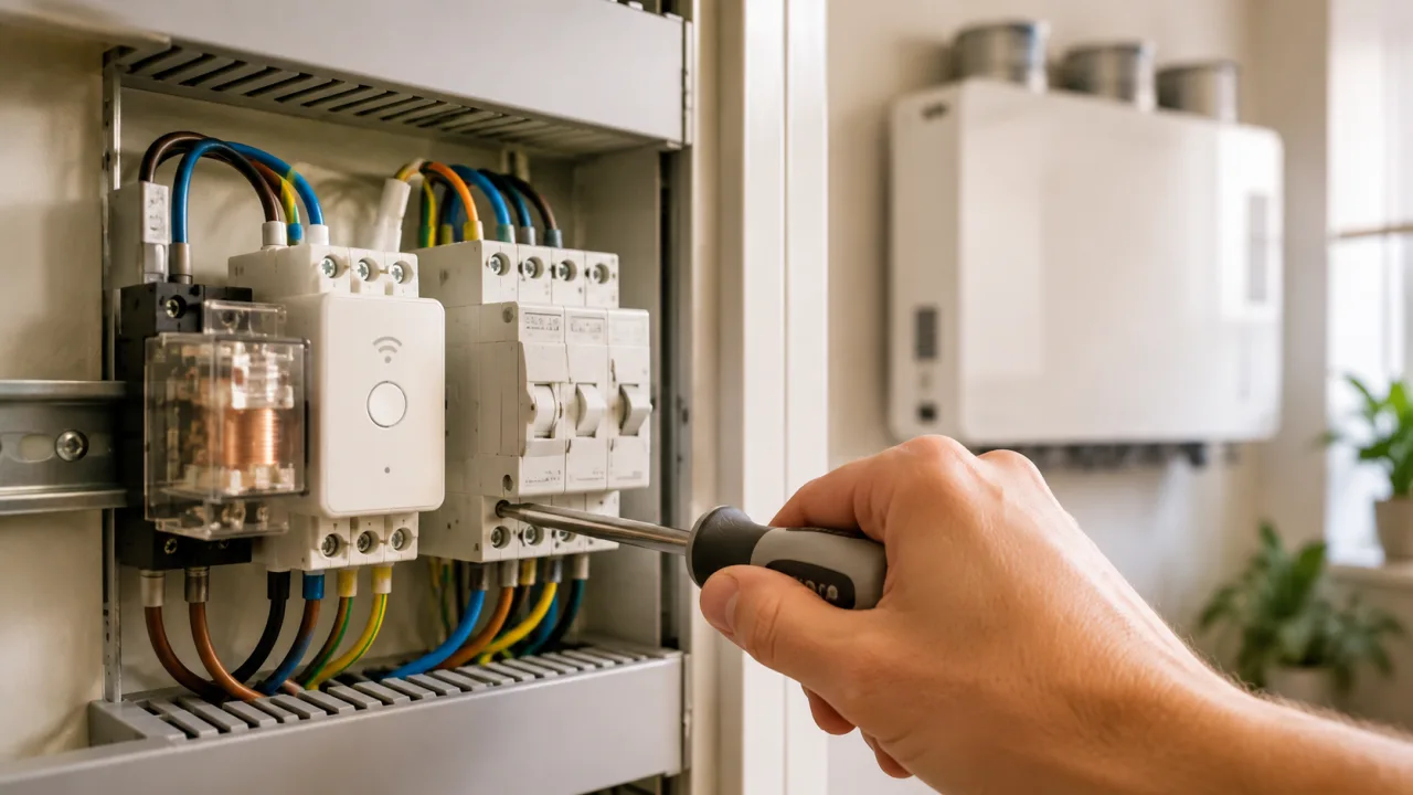 A légcserélő automatizmusának felépítése: smart switch, relé és a teljes kapcsolás